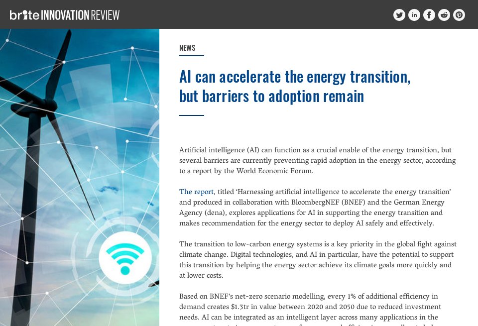 AI can accelerate the energy transition, but barriers to adoption ...