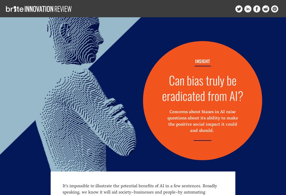 Can bias truly be eradicated from AI? - Brite Innovation Review | Issue ...