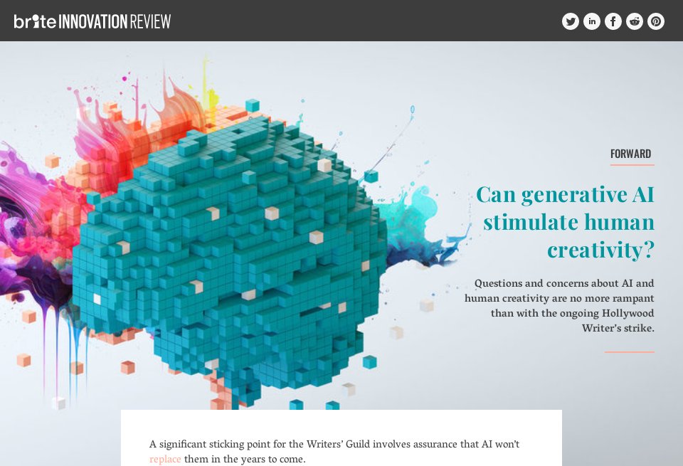 Can generative AI stimulate human creativity? - Brite Innovation Review ...