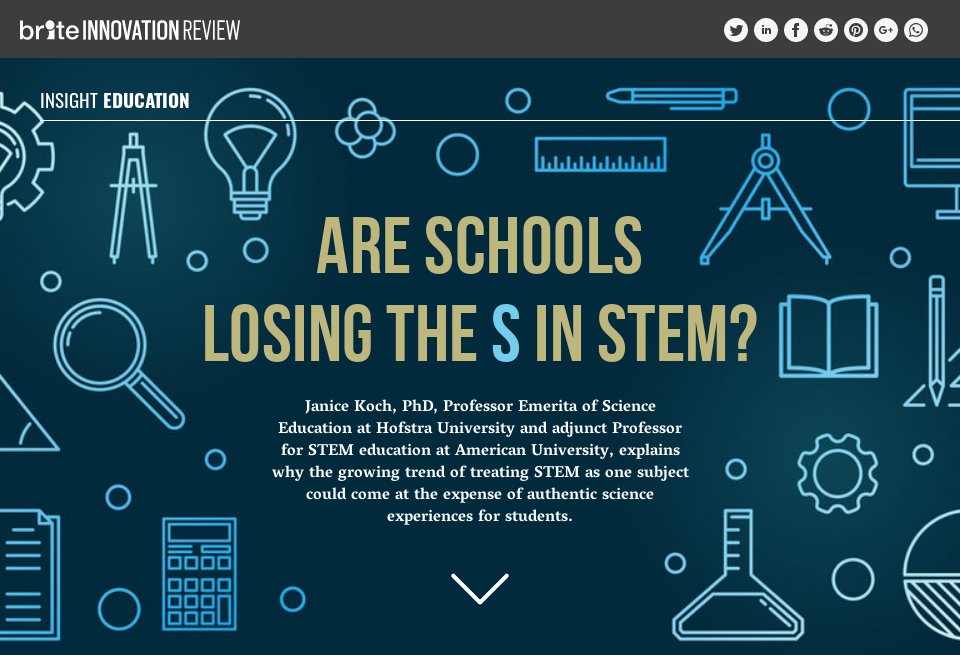 Are Schools Losing The S In Stem Brite Innovation Review Issue 18 Summer 2019 Are Schools Losing The S In Stem Brite Innovation Review Issue 18 Summer 2019